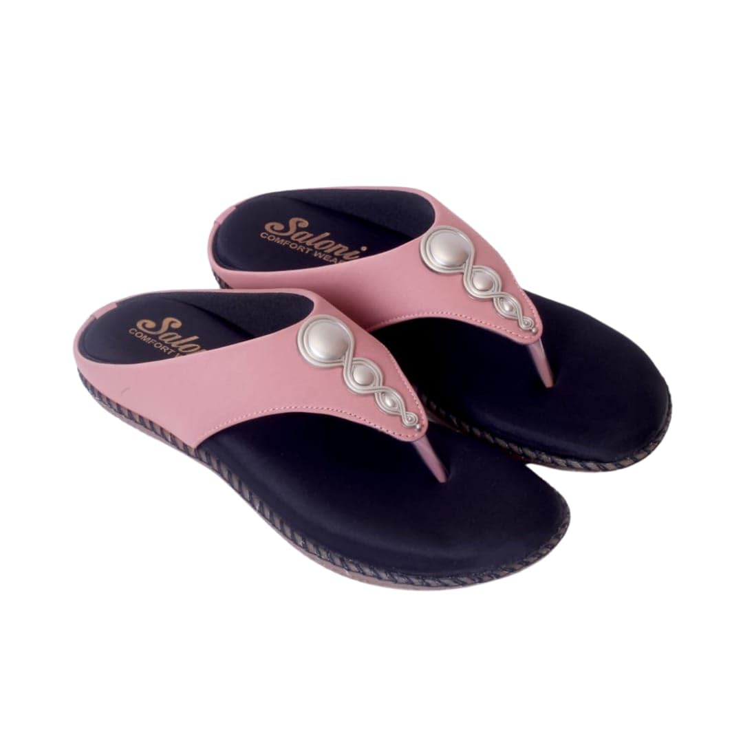 Saloni Comfort Wear Women Stylish Ultra Soft Cushion Anti-Skid Lightweight Everyday Comfortable Slippers, Good For Knee & Foot Pain| Walking | Working| Fancy Chappal (B0D8MYTSLW) Amazon Price History, Amazon Price Tracker