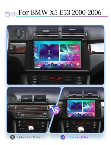 Pantalla Android para BMW X5 E53 con GPS y control de volante 2000-2006 2