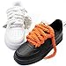 HEHUAtech 1 Pairs Thick Rope Shoe Laces For Sneakers, 8mm Chunky Fat Shoelaces Twisted Laces, Solid Colors Shoestrings (Black, 47 Inch(120cm))