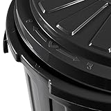 keeeper Maxi-Tonne mit Deckel, Polypropylen, 23 l, 36 x 42 x 36 cm, Mats, Graphit-Grau