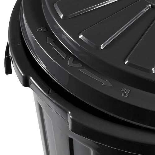 keeeper Maxi-Tonne mit Deckel, Polypropylen, 23 l, 36 x 42 x 36 cm, Mats, Graphit-Grau