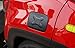 FMtoppeak Aluminum Fuel Filler Door Cover Gas Tank Cap for Jeep Renegade 2014-2016 Black