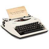 Manual Typewriter,1980s Traditional Portable Vintage Typewriter Deeply Restored,Manual Typewriter for Writing,Letters and Vintage Collectible Present,Classic Retro Manual Typewriter