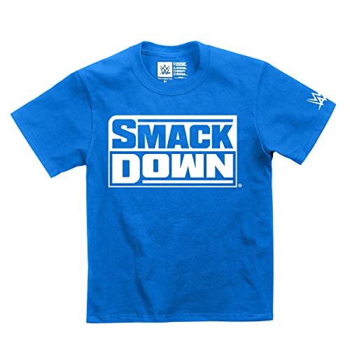 WWE Authentic Wear Smackdown 2019 Draft Youth T-Shirt Royal Blue Large