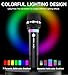 Wireless Microphone, Rechargeable Wireless Microphones with One-to-One Chip Connection and LED Lights, 40H Duration, 200FT Range Receiving, Less Latency Karaoke Microphone for Singing, Speech, Party