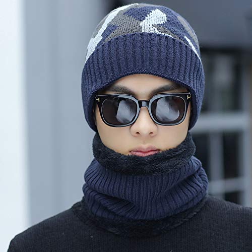 Bonnet tricoté pour hommes motif camouflage idéal pour l'hiver actif