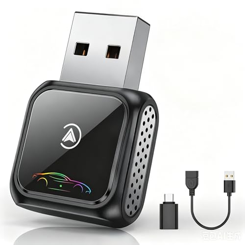 Image of Mini Wireless CarPlay Adapter Bluetooth Apple Car Play Dongle, Zero Latency, Stable Connection, Compatible with iPhone 6+ & Android Auto 10+, Cars from 2017, USB /Type-C