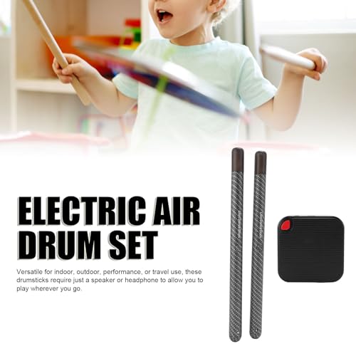 Electric Virtual Drumsticks Portable Airdrum Set para Entrenamiento Silencioso para Adultos, 2 Sonidos Bluetooth Ideal para Aprendizaje en Interiores y Exteriores miniatura 2