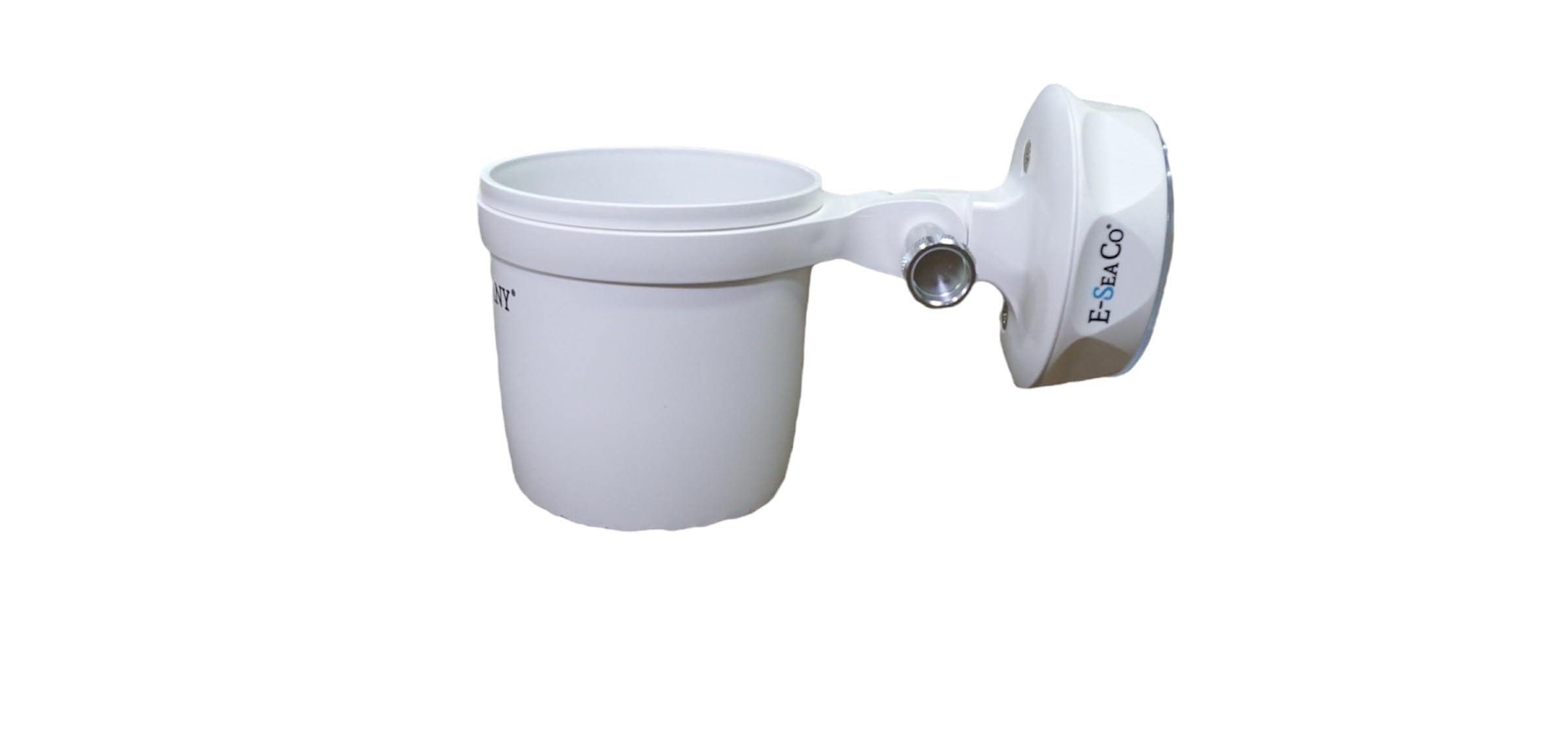 E-Sea Cup - Soporte de ventosa ajustable (blanco). Soporte de ventosa resistente. Perfecto para barcos, kayaks, cuatrimotos, carritos de golf, caravanas, coches, mientras acampas y