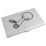 93mm x 61mm x 7mm Azeeda \'Holzgesicht\' Visitenkarten-etui (CH00014474)