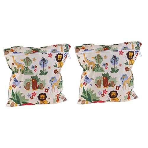 2 Pezzi Zier Bag Animals Borsa Per Pannolini Per Bambini Lavabile E Riutilizzabile Con Cerniera Manico A Scatto in poliestere