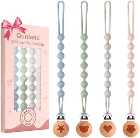 3 Pcs Dummy Clip Premium Silicone BPA Free One Piece Design Pacifier Clips For Baby Braided Design Dummy Holder Soother Chains Fits Most Pacifiers For Boys And Girls