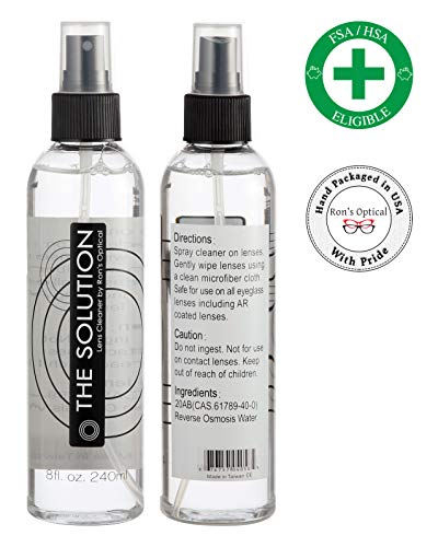 The Solution Lens Cleaner Spray | Pack Of 1-8Oz Alcohol Free Eyeglass Lens Cleaning Spray For Glasses, Lens, Screens #TOP4