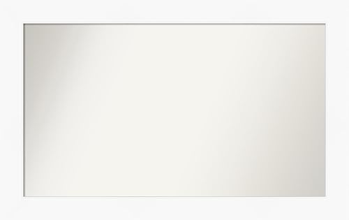 Amanti Art Espejo de baño blanco para sobre el fregadero, 28 x 44 pulgadas, espejo de tocador rectangular blanco, marco de madera moderno grande, se