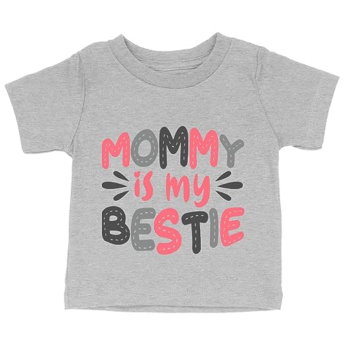 Mommy is My Bestie Baby T-Shirt - Baby Clothing - Cute Design Baby Gift