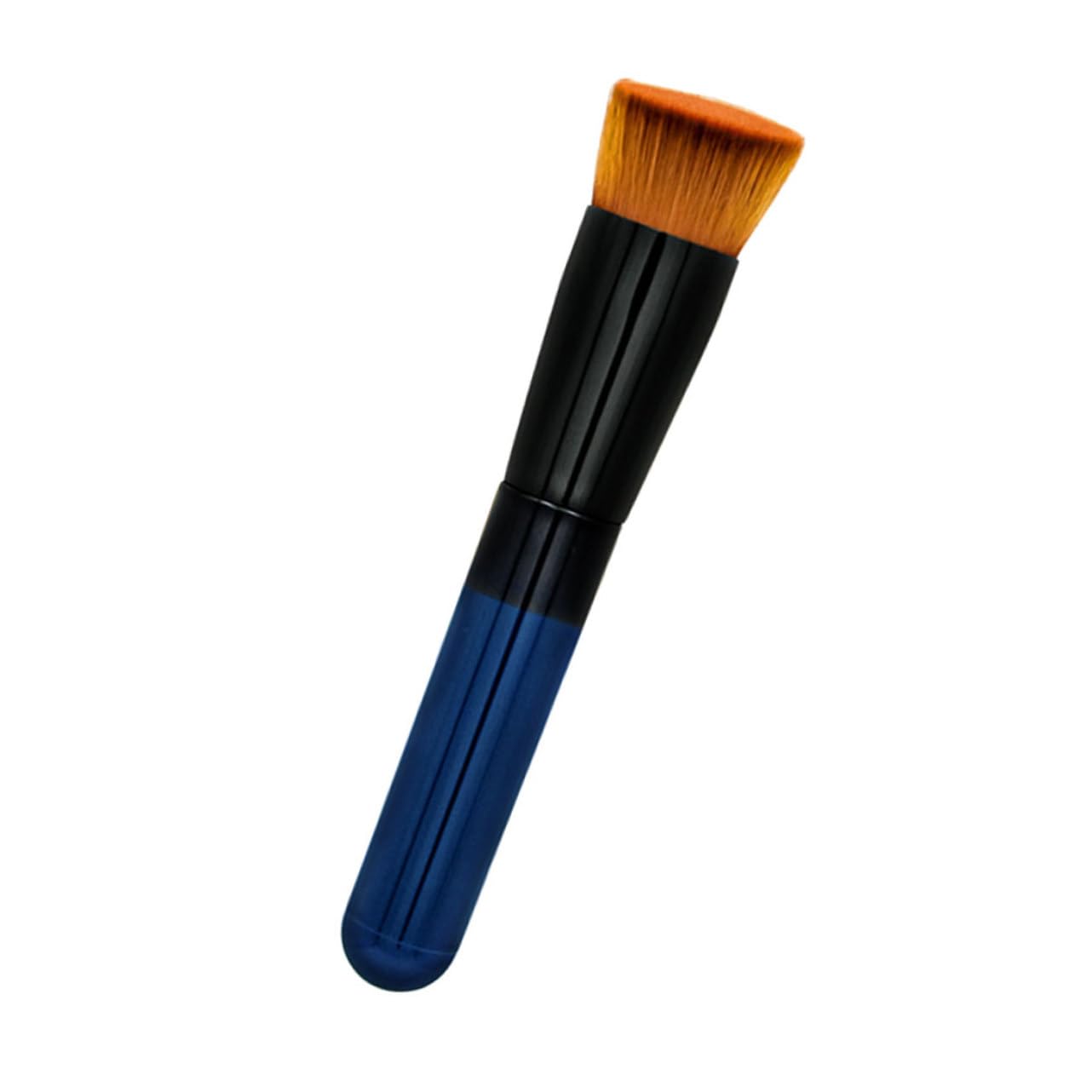 Angled Flat Foundation Brush for Liquid Makeup, Dense Black Synthetic Fiber