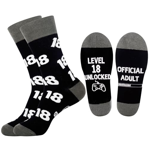 Belloxis 18th Birthday Gifts for Boys - 18 Year Old Boy Gifts Ideas - Mens Socks (9-11) for 18th Birthday