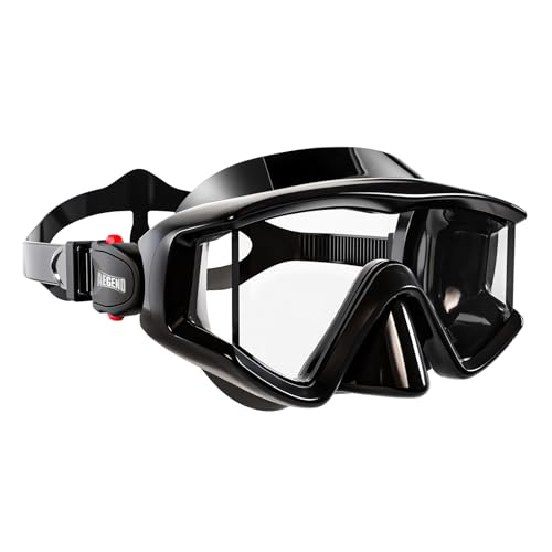 Aegend Snorkeling Diving Mask for Adult Youth Kids - Snorkel Gear 180° Panoramic View Leakproof Comfort, Perfect for Snorkeling, Freediving & Swimming (Black, Adult)