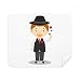 Black Suit Argentina Cartoon Cleaning Cloth Screen Cleaner 2pcs Suede Fabric