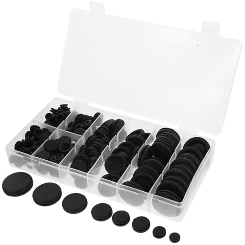 BUTIFULSIC 170pcs Rubber Grommet Kit with Single-Sided Sealing Wire Protector Rings, Rubber Hole Plugs and Gaskets for Cable Management in Automotive and Industrial Applications