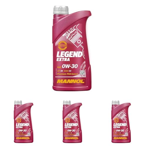 MANNOL Legend Extra 0W-30 1 L (Packung mit 4)
