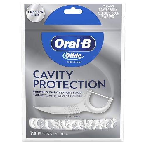 Glide Cavity Protection Floss Picks Helps Prevent Cavities Unflavored 75 Floss Picks