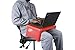 Mind Reader LAPSTOR-RED Folding Lap, Portable Laptop Desk, Breakfast, Bed Table, Serving Tray with Extra Storage Space for Books, Files, Docs, School Supplies and More, for Kids, Adults