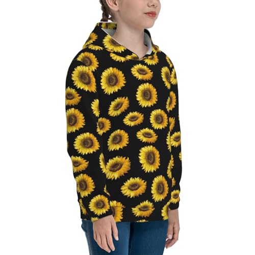 Sunflower Kids Pullover Hoodies Boys Sweatshirts Girls Athletic Clothes with Pocket3