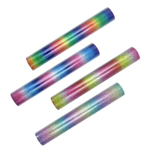 DOITOOL Garment Film 4pcs Engraving Film White Puff Vinyl Heat Transfer Heat Transfer Vinyl Glitter