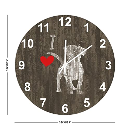 Horloge murale Beagle rustique 38cm pour déco de cuisine - 3