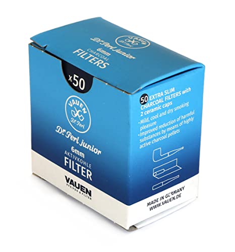 Vauen Dr. Perl Jufifty 6Mm Activated Charcoal Filters X 50 #TOP1