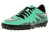 Nike Youth Hypervenom Phelon II Turf Shoes [Green Glow/Hyper Orange/Metallic Silver] (1Y)