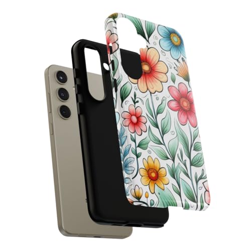 Coque S24 Plus fleurie rigide pour éviter les rayures avec style