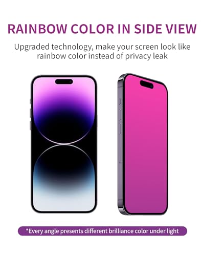 Image of Privacy Screen Protector for iPhone 17 Pro Tempered Glass [2 Pack] | Gradient Anti Spy Private Film Accessories Anti Blue Light 9H Hardness Easy Installation Bubble Free Case Friendly [6.3inch]