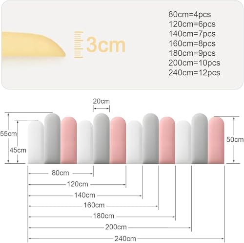 Paneles de pared 3D autoadhesivos infantiles y cabecero de cama dormitorio 3