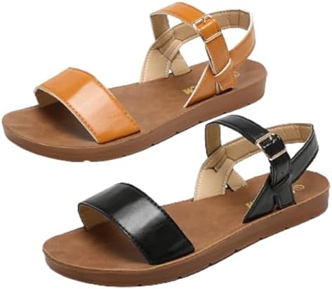 Fashionable Women's Cork Open-Toe Sandals Double Row Adjustable For Stylish Outdo | ChicGrl