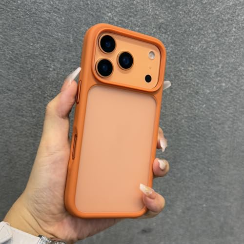Coque iPhone 17 Pro orange mate transparente idéale pour le quotidien