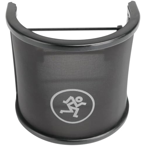 Image of Mackie EM-Series, Pop Screen for EM Series Microphones, Black, (PF-100) | Mackie PF-100 Pop Filter with filtration technology and snug fit for recording, streaming and singing