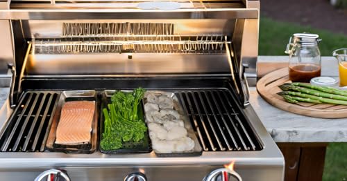 5 Pack Grill Basket for Outdoor Grill, Heavy Duty Stainless Steel Vegetable Grill Pans, Serving Tray BBQ Serving Platters with Holes for Grill Fish,Vegetable,Meat,Prep Food Veggie and Seafood - Thumbnail 2
