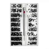 Mini-Schraubenmuttern für Heimwerker, Laptop-Reparatur und Elektronik-Montage, mit 18 Größen und Kunststoff-Aufbewahrungsbox für organisierte Komponenten, 500 Stück