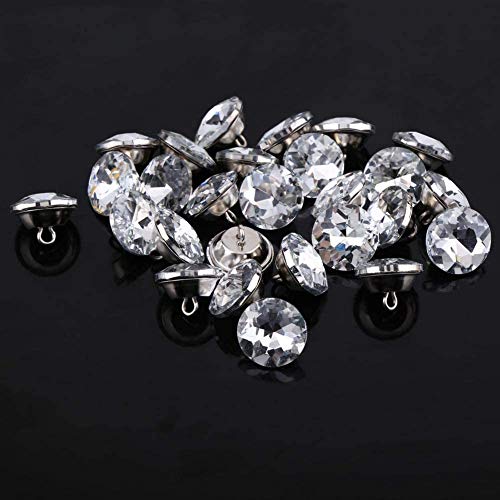 50Pcsbuttons Rhinestone Crystal Buttons Bright Diy Crafts Decoration Buttons For Bags Shoes Dress Wedding Party (20Mm) #TOP5