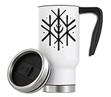 Bind Rune for Rebirth and Creation Vakuumisolierter Thermo-Kaffeebecher, 480 ml, Weiß