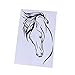 Xuniu Adesivo per Auto in Vinile, Decalcomanie per Auto Stile Testa di Cavallo Animale 10.4x17cm