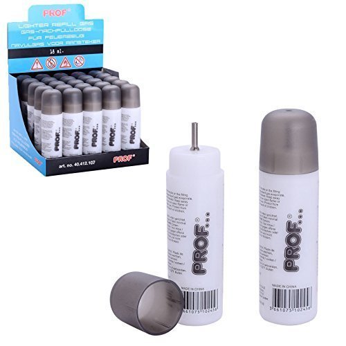 DRULINE 18 ML Gaz de Rechange gaz Boîte de Recharge Briquet à gaz Universel Butane Briquet - 12 Stück Cover