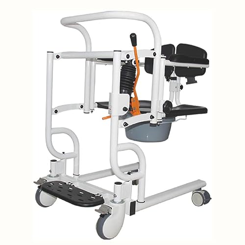 Grúa hidráulica Manual para Pacientes, Silla de Ruedas portátil para traslado, Multifuncional, de Acero, para cabecera, Inodoro, Silla de Ducha para Cuidadores de Personas Mayores, 100 kg