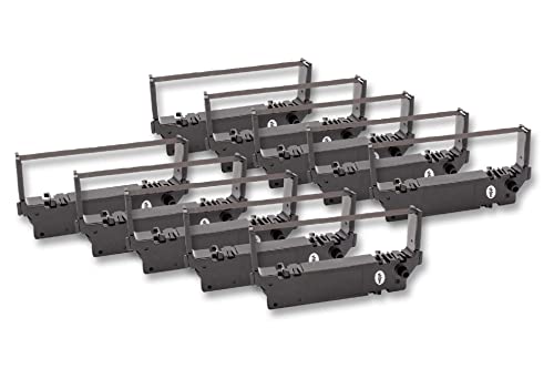 vhbw 10x Farbband Nylonband Tintenband kompatibel mit Nadeldrucker Star Micronics MD-712, MD-742, MD712, MD742, SP-700, SP700