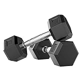 ZOUTACHENG Mancuernas hexagonales galvanizadas Unisex de 20 kg 25 kg y 30 kg con Rodillo Ajustable para Fitness (Color: Negro tamaño: 20 kg)