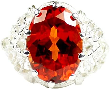 PADPARADSCHA CZ sterling silver ladies ring •SR260