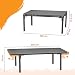 KESSER® Gartentisch ausziehbar Esstisch 180/240x90cm erweiterbar bis 8 Personen Ausziehtisch mit pulverbeschichtetem Stahl-Gestell & HDPE Tischplatte Wetterfest & UV-Beständig inkl. 6 Filz-Untersetzer