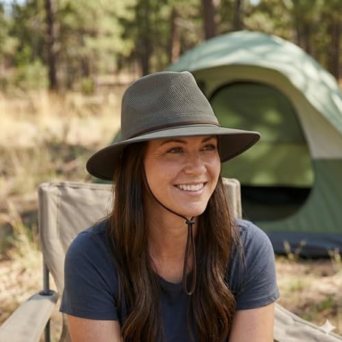 Image of Henschel Hats Original Aussie Breezer - Wide-Brim Sun Hat for Men with Adjustable Chin Cord | Perfect Men's Summer Hat